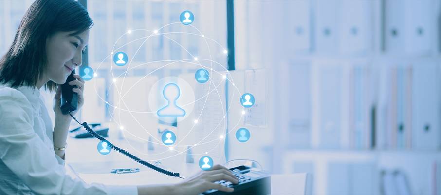 A sale is solving customer's problem online.