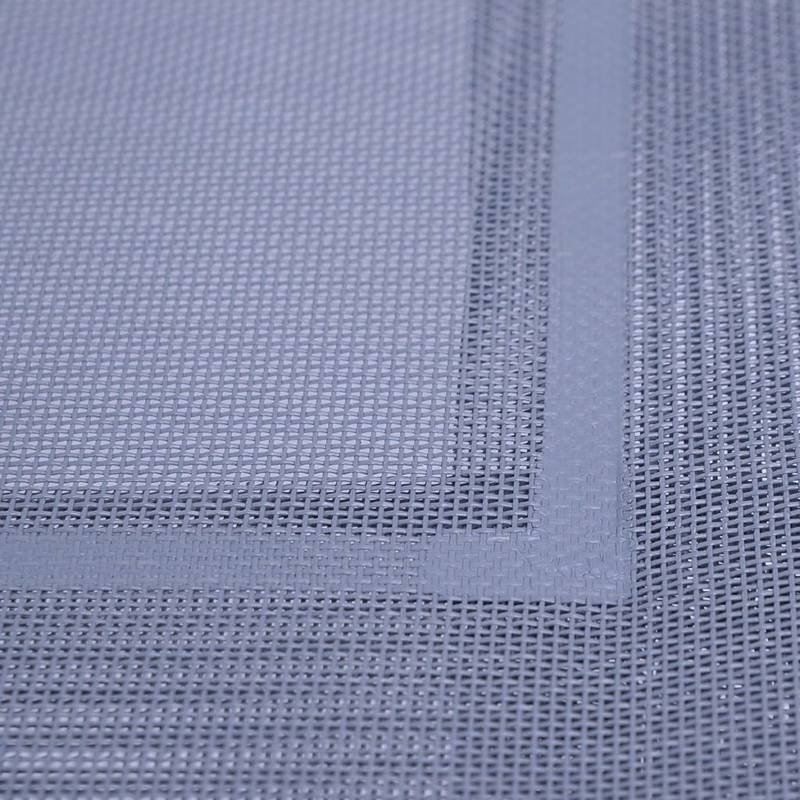 A detail of textilinene fabric of large pet cot.