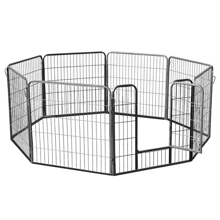 A eight panels heavy duty exercise pens in octagon shape on white background.